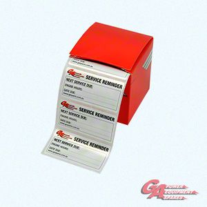 SERVICE REMINDER LABELS SELF-ADHESIVE WATERPROOF (100 LABELS)