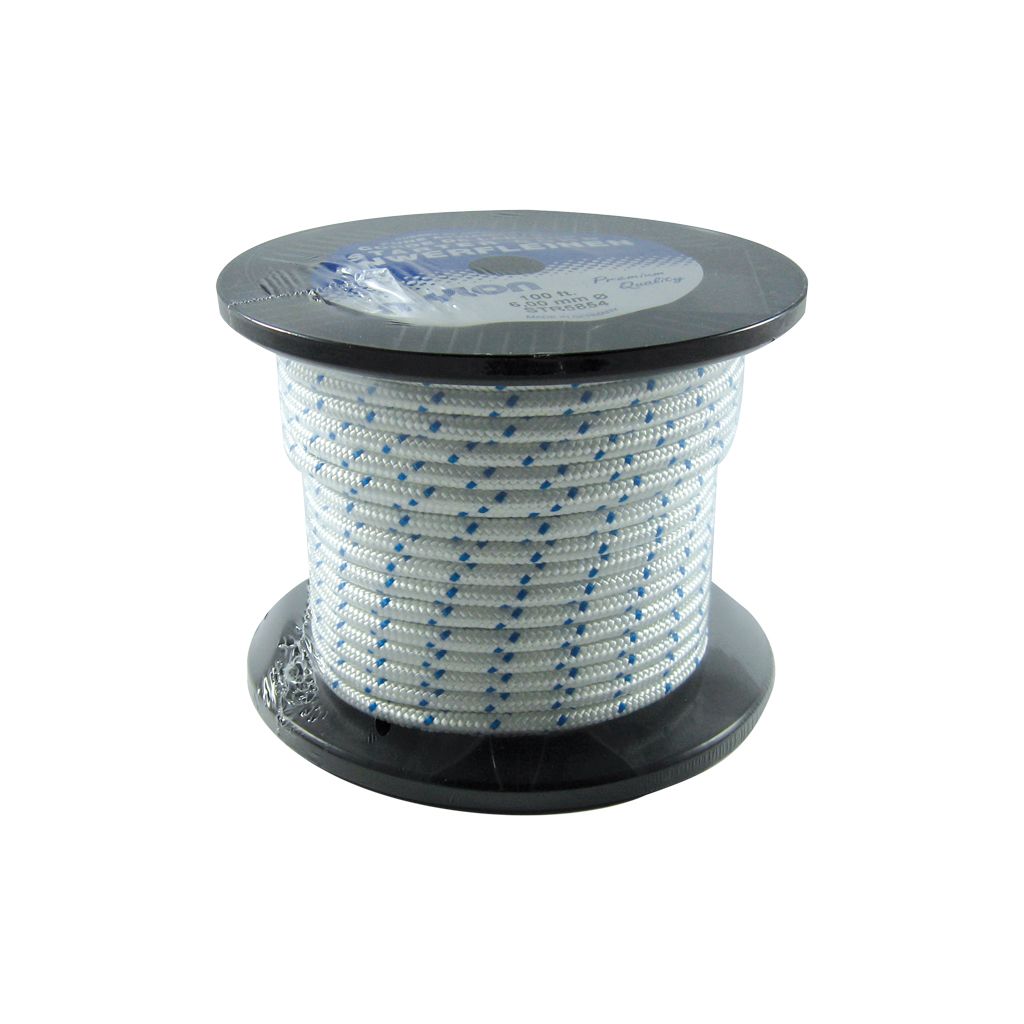 PREMIUM STARTER ROPE #8 BLUE FLECK 6MM DIA X 100'