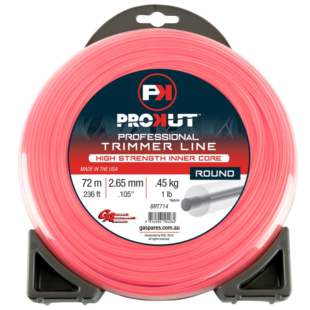 PROKUT TRIMMER LINE ROUND PINK .105 2.65MM 1 LB 72M DONUT