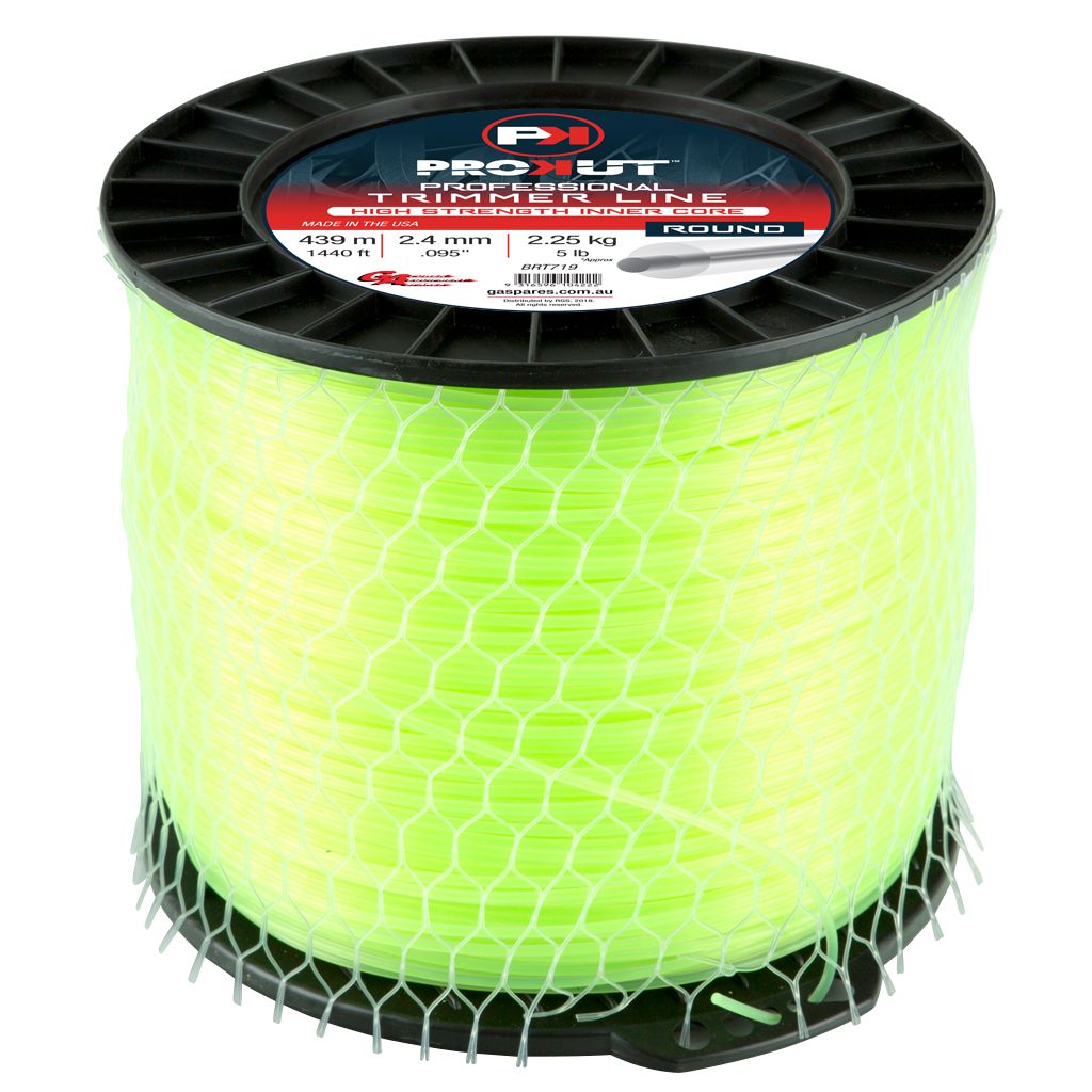 PROKUT TRIMMER LINE ROUND GREEN .095 2.4MM 5LB 439M SPOOL