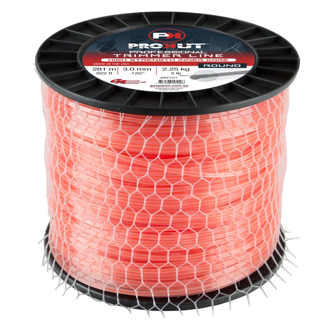 PROKUT TRIMMER LINE ROUND ORANGE .120 3MM 5LB 281M SPOOL