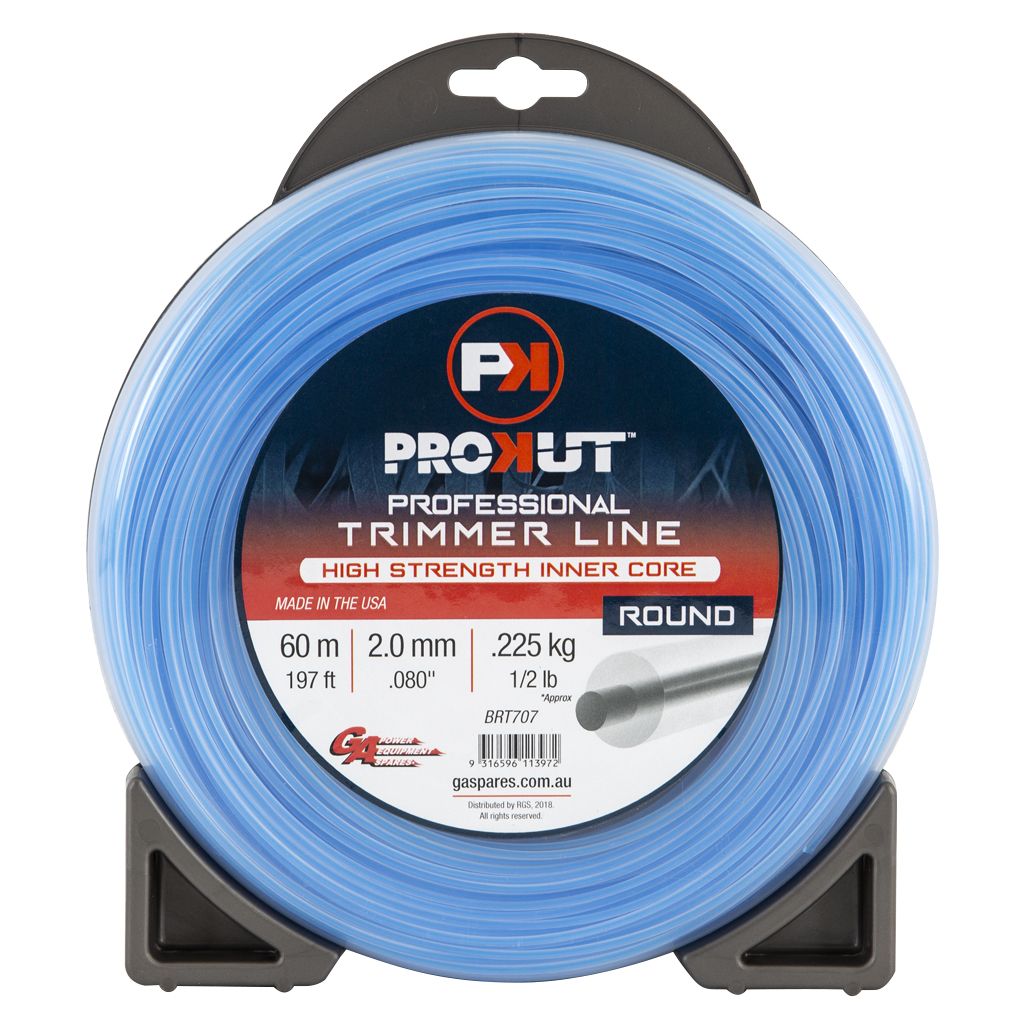 PROKUT TRIMMER LINE ROUND BLUE .080 2.0MM 1/2LB 60M DONUT