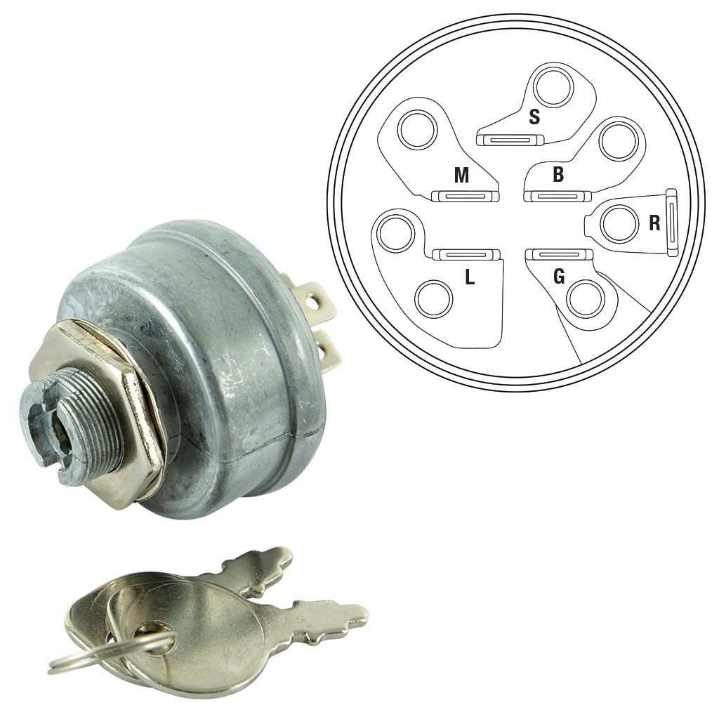 IGNITION SWITCH SUITS SELECTED BRIGGS & STRATTON 14HP & 18HP ENGINES