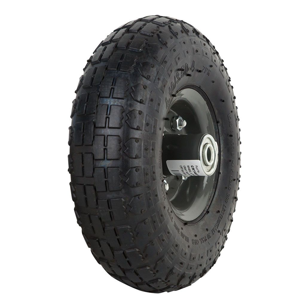 WHEEL & TIRE ASSY 4.10/3.5-4 GRAY SUITS CRT45-0527 & CRT45-0530