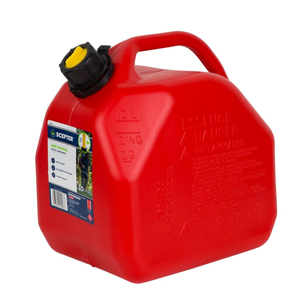 SCEPTER FUEL CAN NO VENT RED 10L