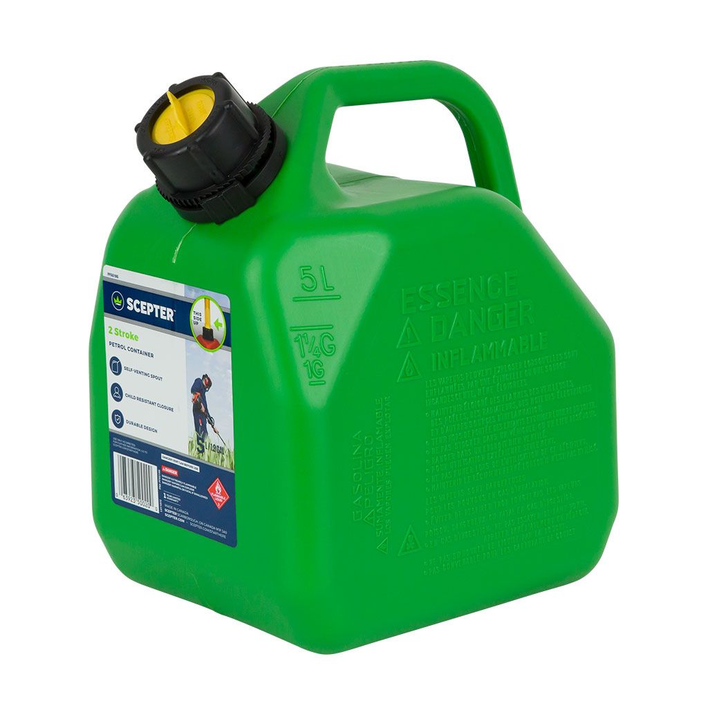 SCEPTER FUEL CAN NO VENT GREEN 5L